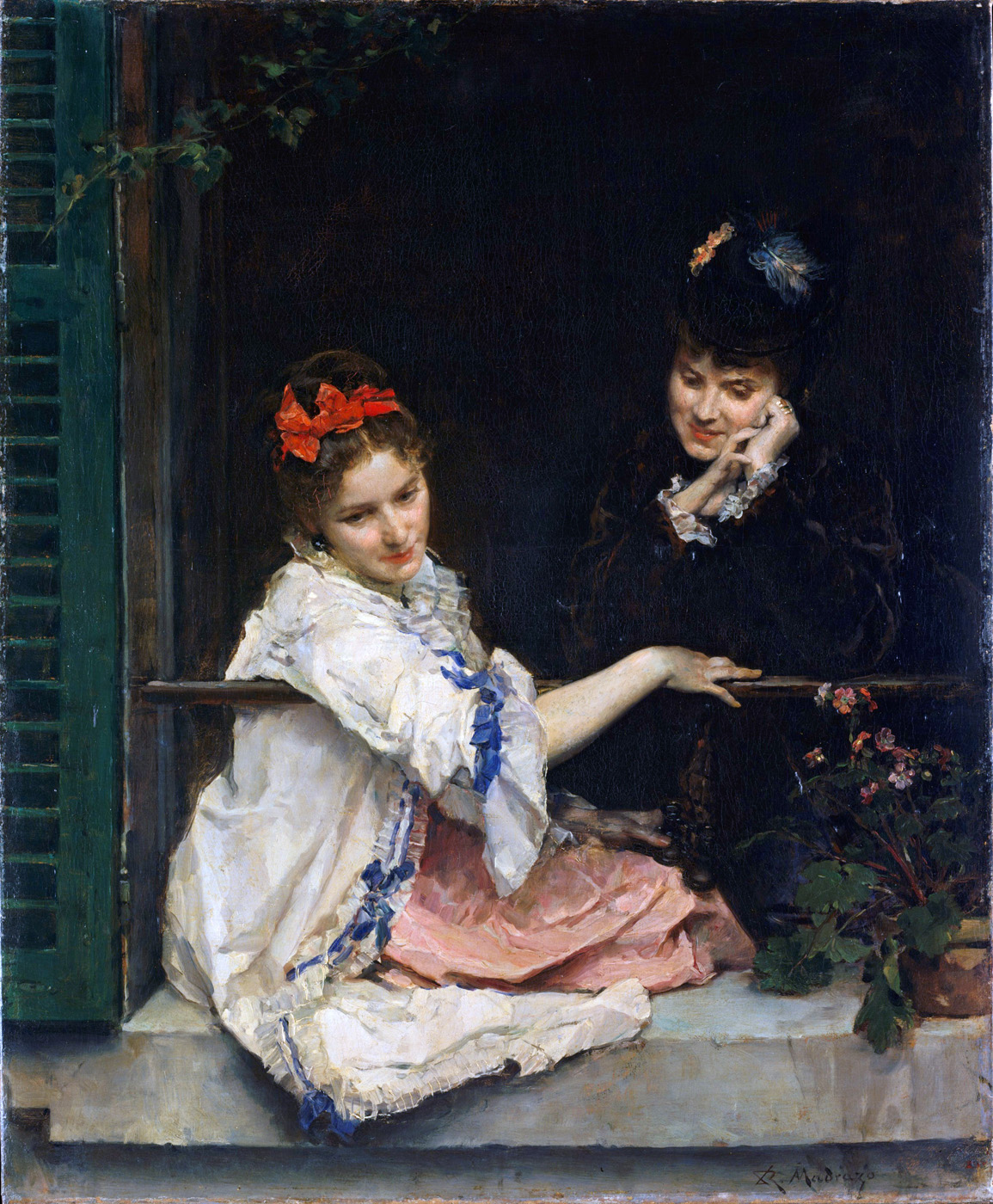 girls at a window 